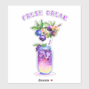 Fresh Blueberry Juice Cool Drink - Summer Cocktail