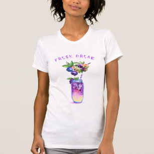 Fresh Blueberry Juice Cool Drink - Summer Cocktail T-Shirt