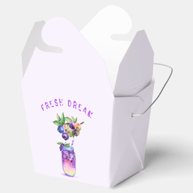 Fresh Blueberry Juice Cool Drink - Summer Party Favor Box (Opened)
