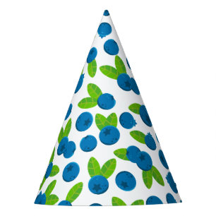 Fresh Blueberry Pattern Party Hat