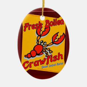 Fresh Boiled Crawfish Ceramic Ornament