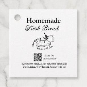 Fresh bread bakery add name ingredients Q r code h Favour Tags