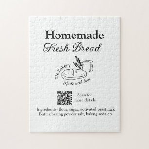 Fresh bread bakery add name ingredients Q r code h Jigsaw Puzzle