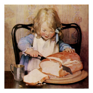 Fresh Bread by Jessie Willcox Smith Poster