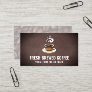 Fresh Brewed Coffee Cup Business Card