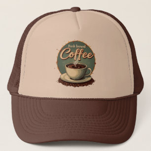 Fresh brewed coffee vintage trucker hat