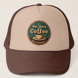 Fresh brewed coffee vintage trucker hat
