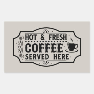 Fresh brewed coffee word art  sticker