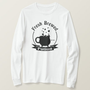 Fresh Brewed Potion Cauldron Cup Design T-Shirt