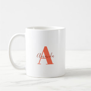 Fresh Bright Mug with Monogram Inspirational 