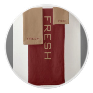 FRESH Brown Beige Round  Ceramic Knob