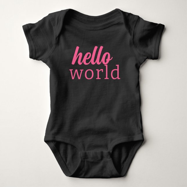 Fresh Brush Script Hello Romper (Front)
