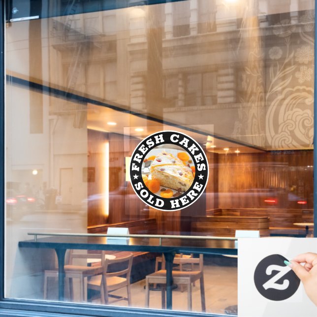 Fresh cakes window cling (Cafe Window)