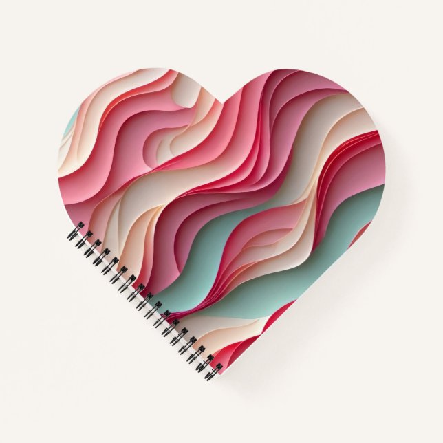 Fresh Candy Coloured Waves Notebook (Front)