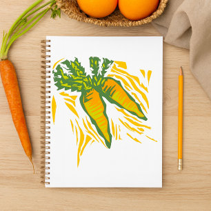 Fresh Carrot Colourful Vegetable Art Planner
