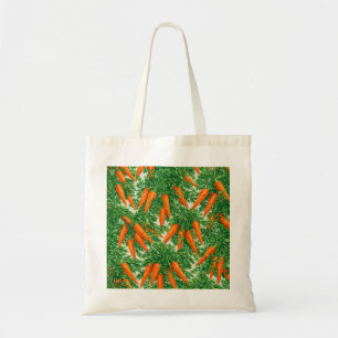 Fresh Carrot Harvest Botanical Pattern Tote Bag