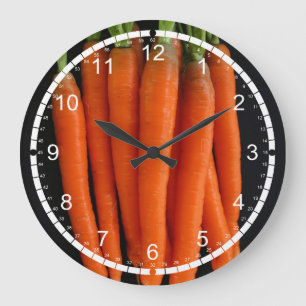 Fresh Carrots Large Clock