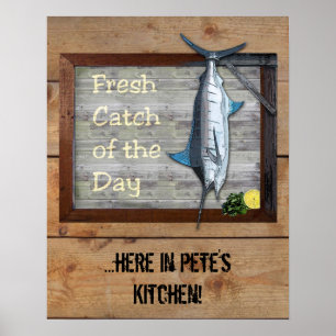 Fresh Catch of the Day (customizable) Poster