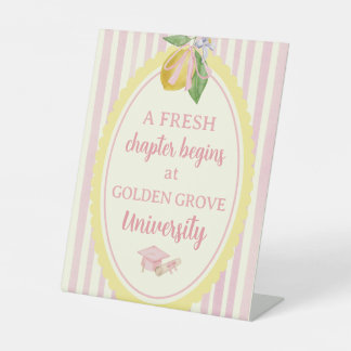 Fresh Chapter Begins Graduation Sign Custom Sign