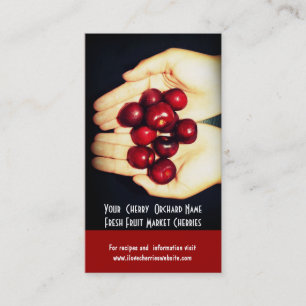 Fresh Cherries! Cherry Orchard Fruit Growers Business Card