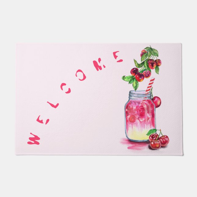 Fresh Cherry Drink Doormat (Front)