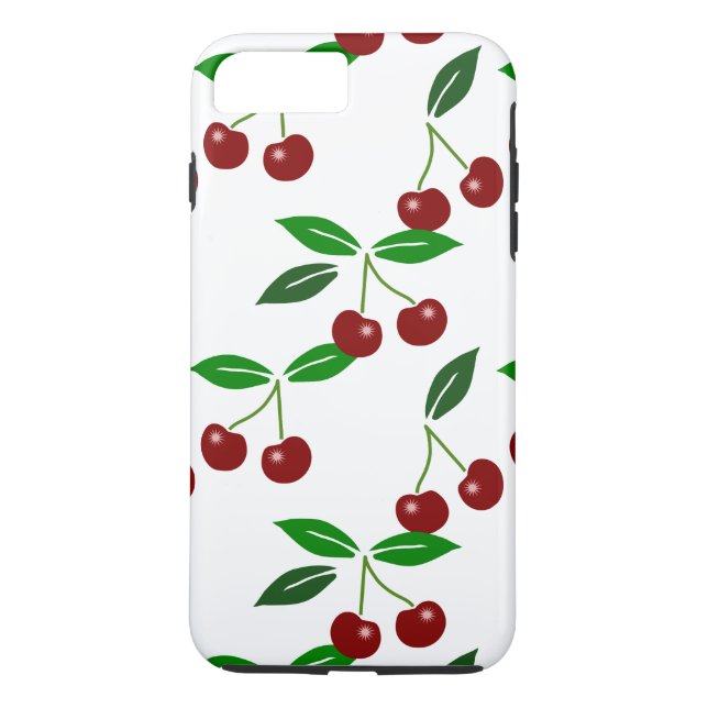 Fresh Cherry Seamless Pattern iPhone case (Back)