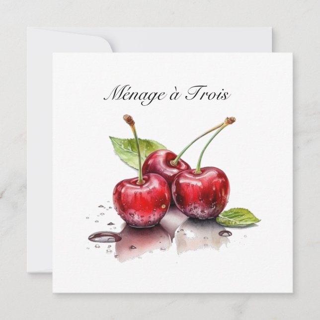 Fresh Cherry Trio in Watercolor, custom (Front)
