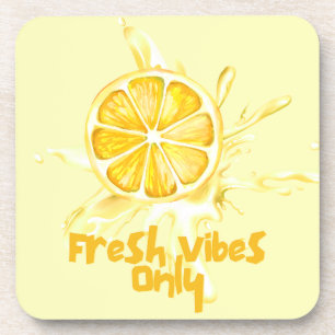 Fresh Citrus Coaster Set- Lemon Design