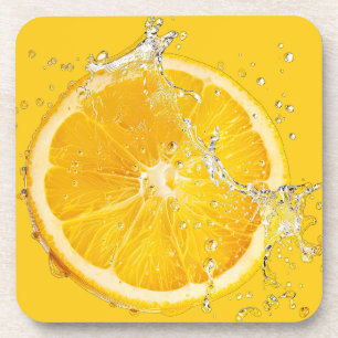 Fresh Citrus Coaster Set- Orange Design