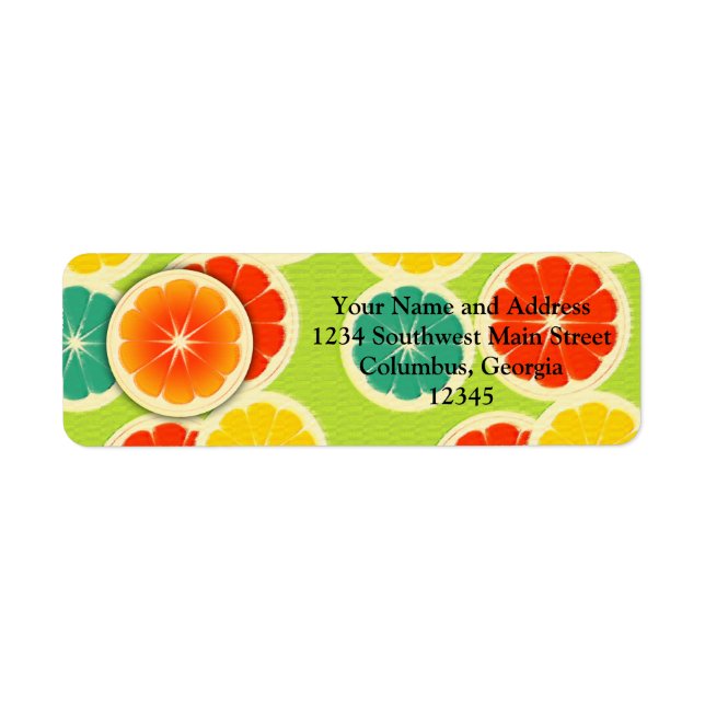 Fresh Citrus Fruit Design, Cute Colourful (Front)