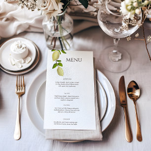 Fresh Citrus Painted Lemons Modern Mediterranean Menu