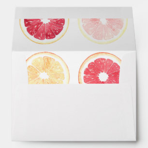fresh citrus slice lined envelopes with tangerines