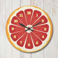 Fresh citrus Slice Round Wall Clock: kitchen decor
