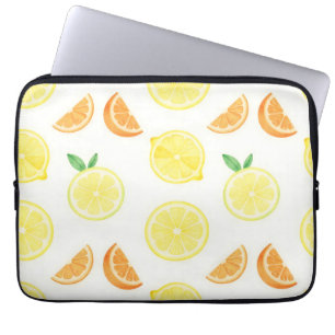 Fresh Citrus Slices Seamless Pattern Laptop Sleeve