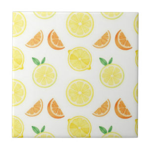 Fresh Citrus Slices Seamless Pattern Tile