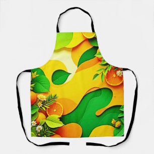 Fresh Citrus Summer Vibes Art Apron