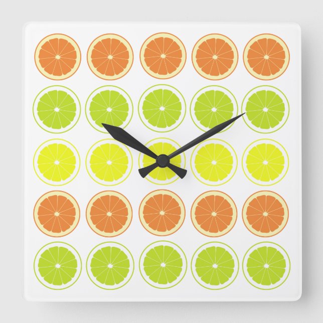 Fresh Citrus Theme Kitchen Clocks (Front)