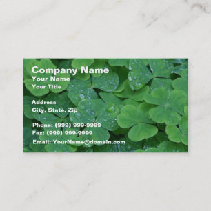 Fresh Clover Green Leafs Business Card