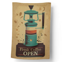 Fresh Coffee Open Vintage Personalized