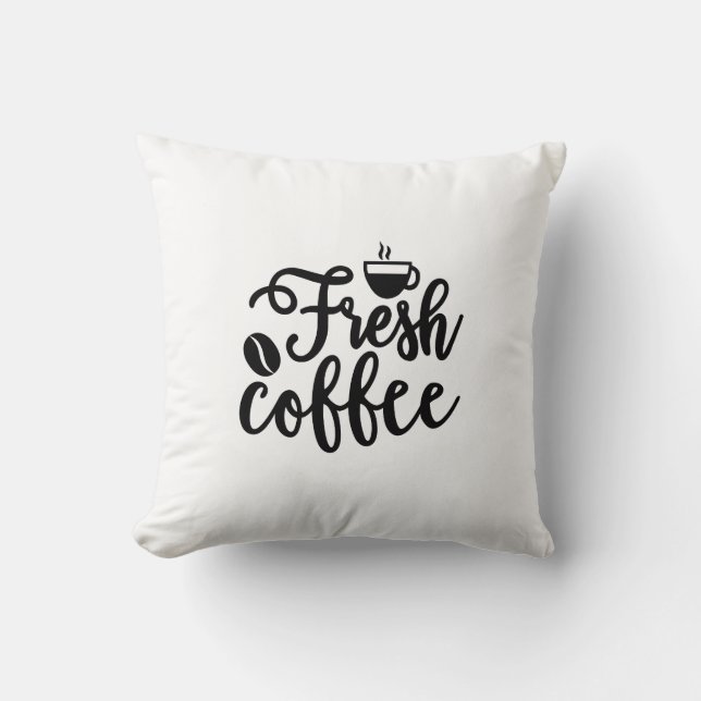 Fresh coffee throw pillow (Front)