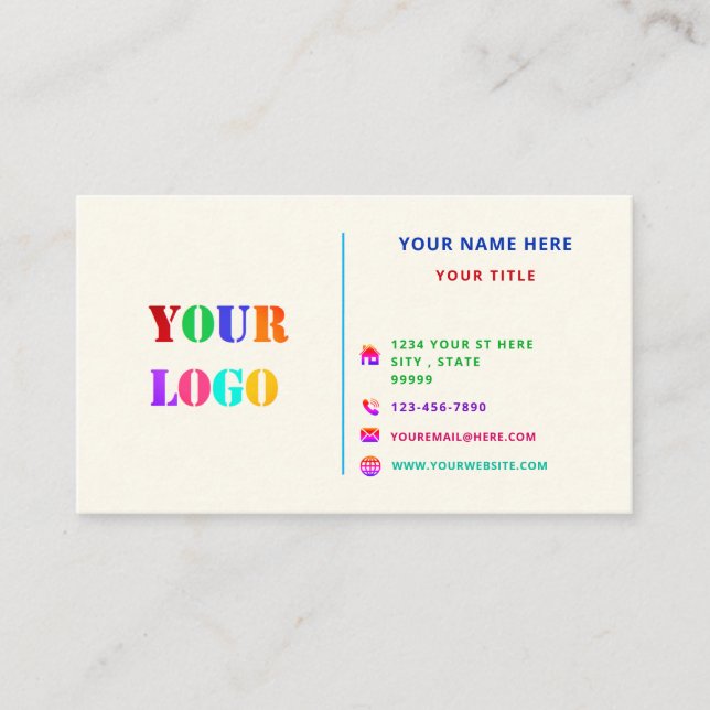 Fresh Colour Design Business Card Personalized (Front)