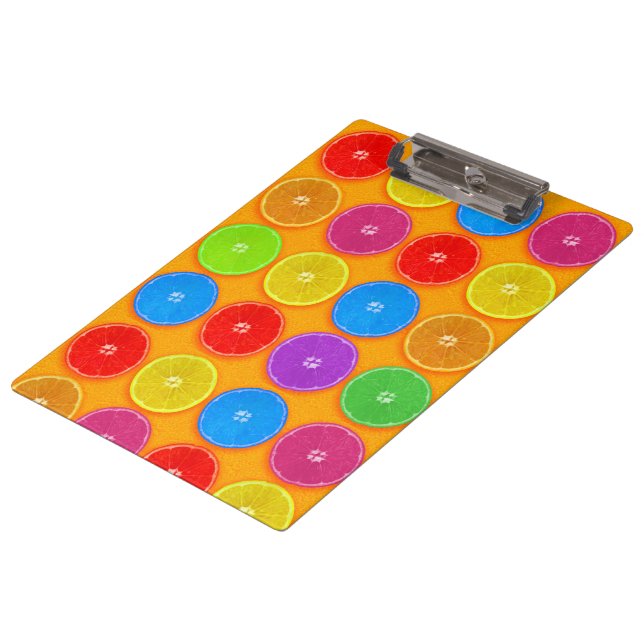 Fresh Colourful Orange Slices Clipboard (Angled)