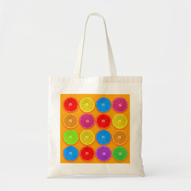 Fresh Colourful Orange Slices Tote Bag (Front)