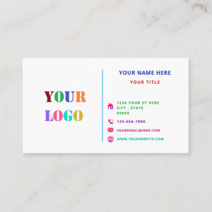 Fresh Colourful Personalized Professional Logo Inf Business Card