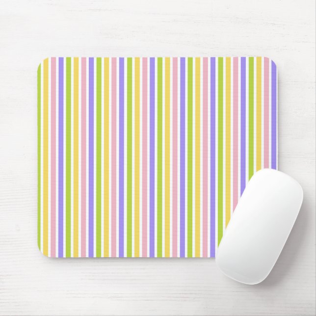Fresh Colourful Striped Abstract Style Pattern Mouse Pad (With Mouse)