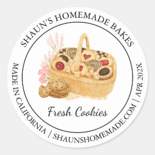 Fresh Cookies Baking Modern label