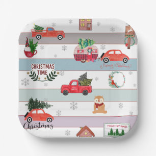 Fresh Cut pines  Paper Plate