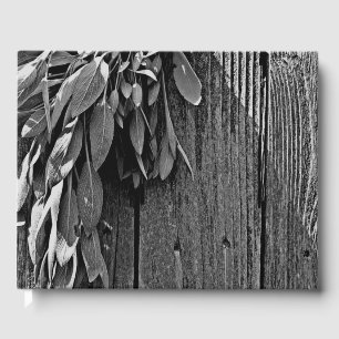 Fresh-cut Sage Barn-wood Grayscale Guest Book