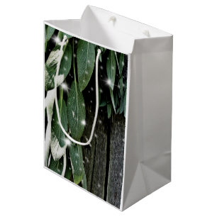 Fresh-cut Sage Barn-wood Twinkle Lights Medium Gift Bag