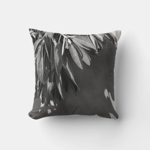 Fresh-cut Sage Grayscale Throw Pillow
